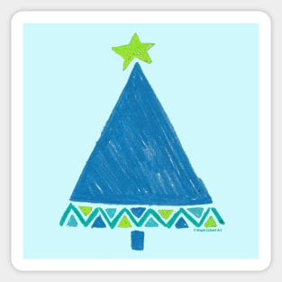 Funky Triangles Christmas trees Sticker